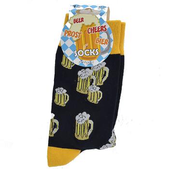 Crazy Socks Bier 43-47 schwarz